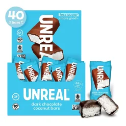 Snacks & Granola Bars<UNREAL Gluten Free Dark Chocolate Coconut Nut Bar, .53 oz., 40 Bars/Box (220-02087)