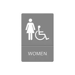 Social Distance Signage<Headline U.S. Stamp & Sign ADA "WOMEN ACCESSIBLE" Sign, 6" x 9" (UST4814)