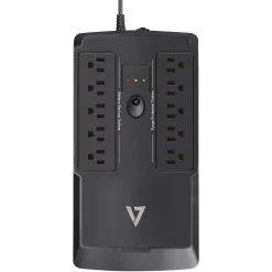 Surge Protectors & Power Strips<V7 ® UPS1DT550-1N 10 Outlets 632 J 550 VA/330 W Desktop UPS, 6'