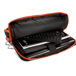 Vangoddy Laptop Briefcase, Black/Orange Nylon (PT_NBKLEA294_17)