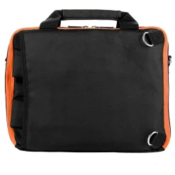 Vangoddy Laptop Briefcase, Black/Orange Nylon (PT_NBKLEA294_17)