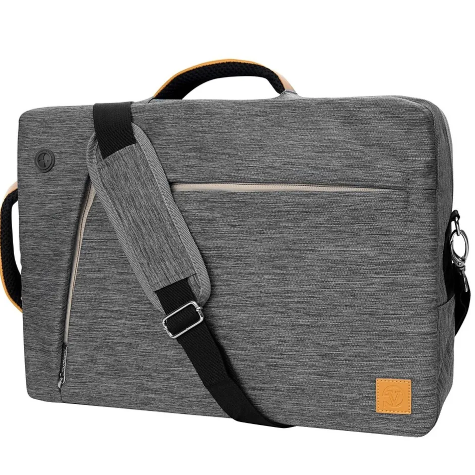 Vangoddy Laptop Messenger, Gray Nylon (LAPLEA022)