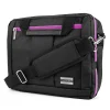 Vangoddy Nylon Backpack Messenger Shoulder Bag Case for 11 to 12 Inch Laptop, Black Purple (PT_NBKLEA275_17)