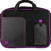 Vangoddy SumacLife 14" Business Messenger Briefcase Laptop Case, Black Purple (PT_NBKLEA737_W1)