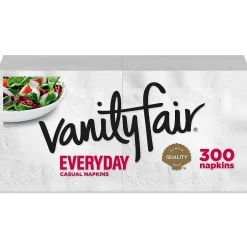 Napkins<Vanity Fair Everyday Luncheon Napkins, 2-Ply, White, 300/Pack (35503/14)
