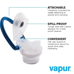 Water Bottles<Vapur Anti-Bottle Collapsible Wide Mouth Water Bottle, 34 oz., Admiral Blue (30058)