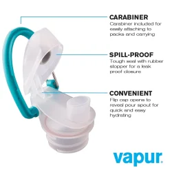 Water Bottles<Vapur Anti-Bottle Collapsible Wide Mouth Water Bottle, 34 oz., Malibu Teal (30056)