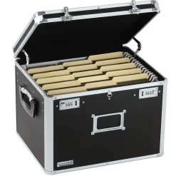 Vaultz Aluminum Locking File Chest, Letter/Legal, Black (VZ00634) Sale
