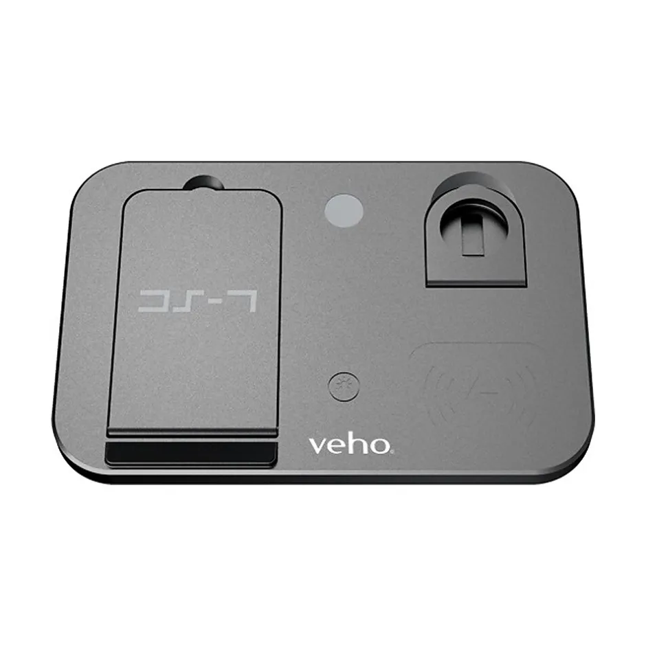 Veho DS-7 USB Type-C Charging Station for iPhone/Samsung/AirPods, Black (VWC-004-DS7)