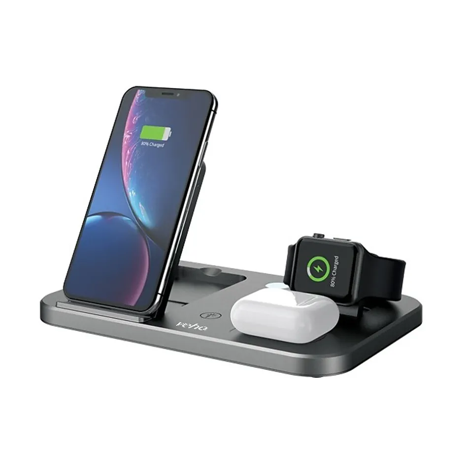 Veho DS-7 USB Type-C Charging Station for iPhone/Samsung/AirPods, Black (VWC-004-DS7)