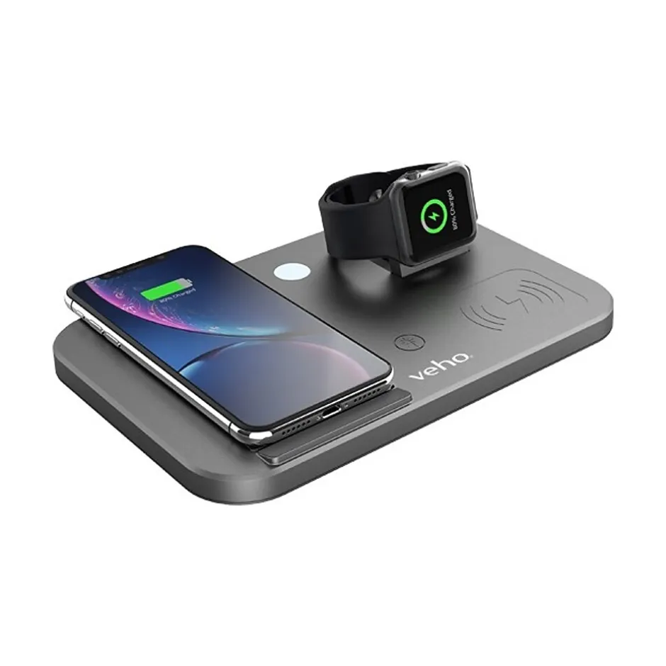 Veho DS-7 USB Type-C Charging Station for iPhone/Samsung/AirPods, Black (VWC-004-DS7)