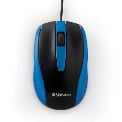 Verbatim Corded Notebook Optical 99743 Mouse, Blue* Ergonomic Mice
