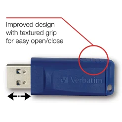 Verbatim 4GB USB 2.0 Type A Flash Drive, Blue (97087)* Usb Flash Drives