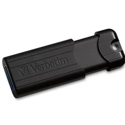 Verbatim PinStripe 32GB USB 3.2 Type A Flash Drive, Black (49317)* Usb Flash Drives