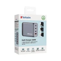 Verbatim USB Type-A/USB Type-C Wall Charger, Gray (32205)