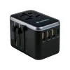 Verbatim UTA-04 Plastic Travel Power Adapter, Black (49546)