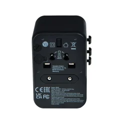 Verbatim UTA-04 Plastic Travel Power Adapter, Black (49546)