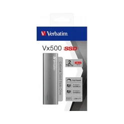 Verbatim Vx500 2TB USB 3.2 External Solid-State Drive (47454)* Solid State Drives