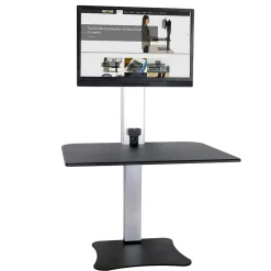 Discount 28" W High Rise™ Electric Single Monitor Standing Desk, Laminate Wood (DC400) Standing Desks