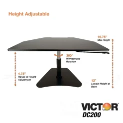 Victor Technology High Rise Adjustable Standing Desk Converter, 28