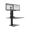 Victor Technology High Rise™ Manual Dual Monitor Standing Desk, 28" W, Laminate Wood (DC350)* Monitor Mounts & Stands