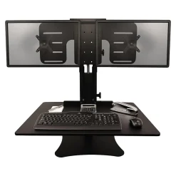Victor Technology High Rise™ Manual Dual Monitor Standing Desk, 28