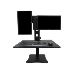 Victor Technology High Rise™ Manual Dual Monitor Standing Desk, 28