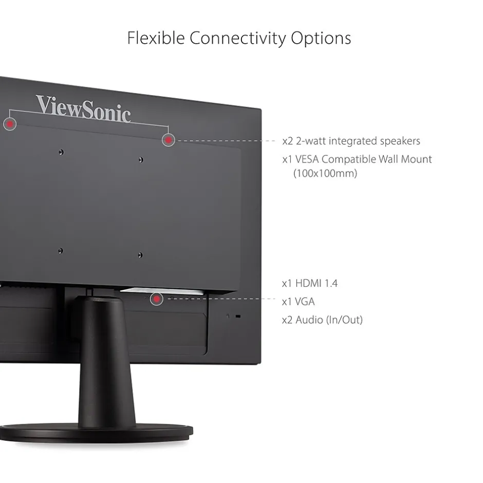 ViewSonic 22" 100 Hz LED Monitor, Black (VA2247-MH)* Gaming Monitors