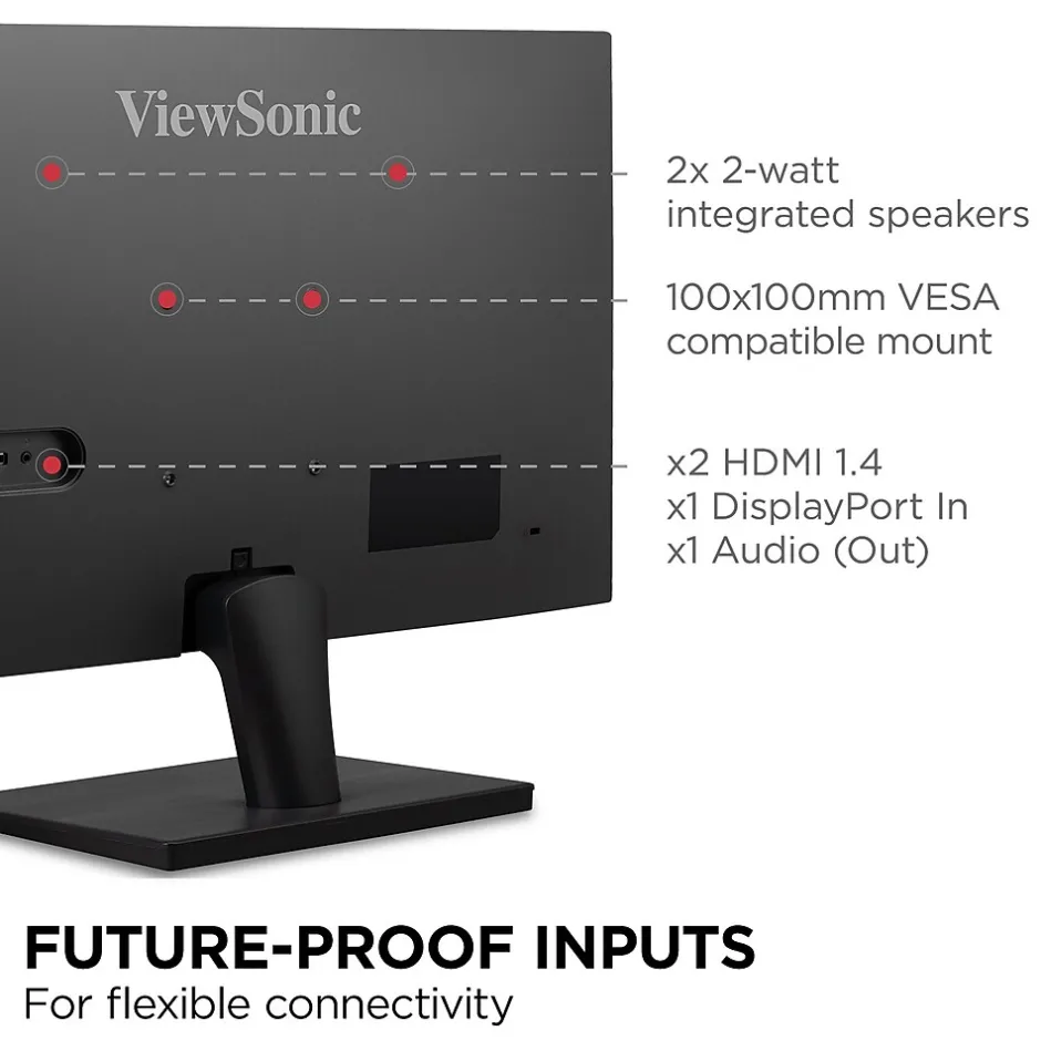 ViewSonic 27" 75 Hz LED Monitor, Black (VA2715-2K-MHD)* Flat Monitors