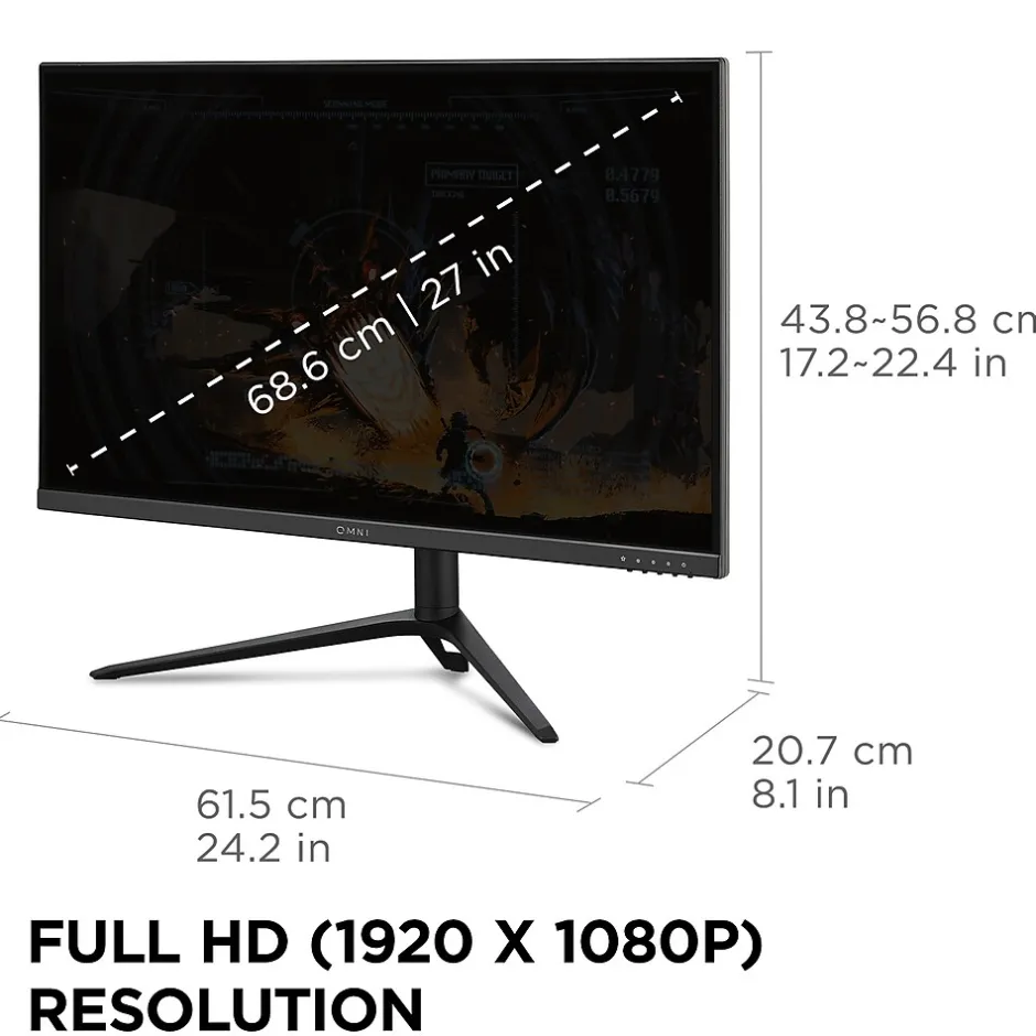 ViewSonic 27" 180Hz LCD Gaming Monitor, Black (VX2728J)* Gaming Monitors