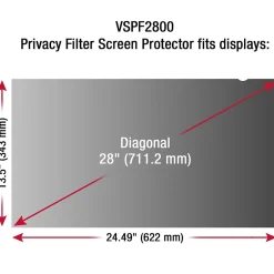 ViewSonic Anti-Glare Privacy Filter & Screen Protector for 28" Widescreen Monitor (16:9) (VSPF2800)