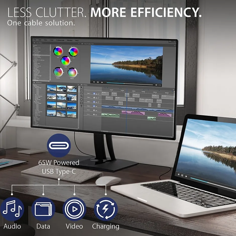 ViewSonic ColorPro 24" 60 Hz LCD Monitor, Black (VP2468A)* Flat Monitors