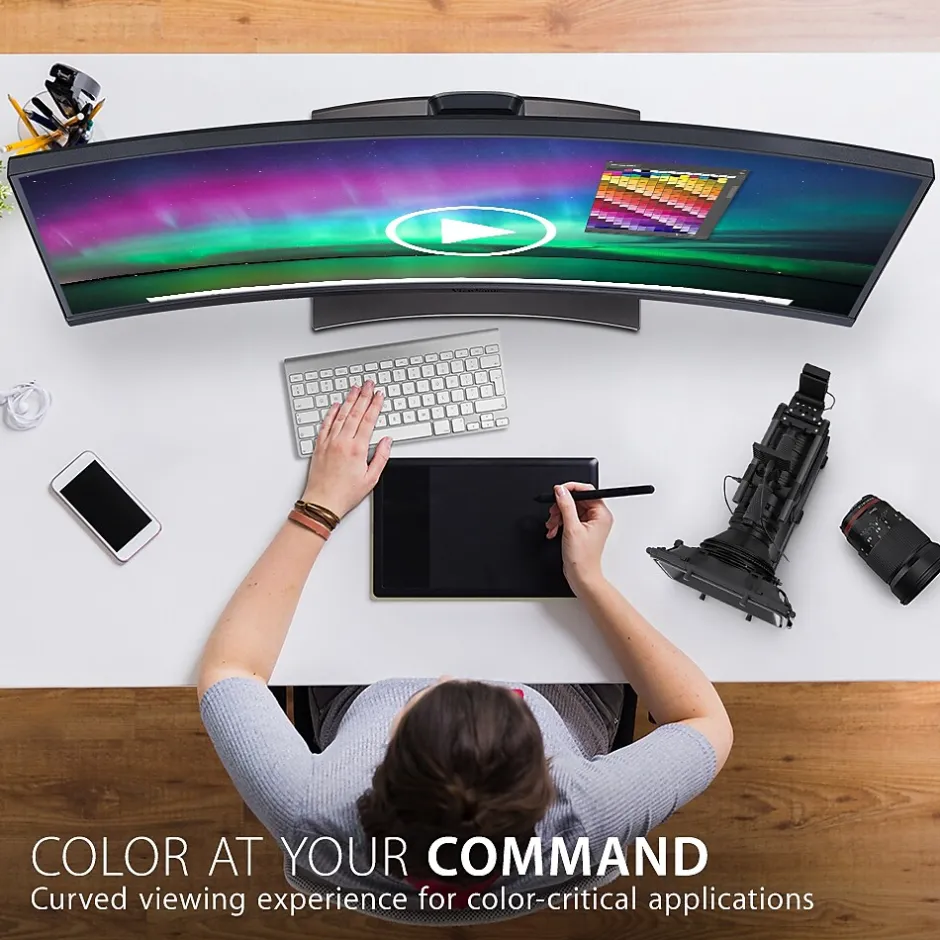 ViewSonic ColorPro 34" Curved 100 Hz LCD Monitor, Black (VP3481A)* Curved Monitors