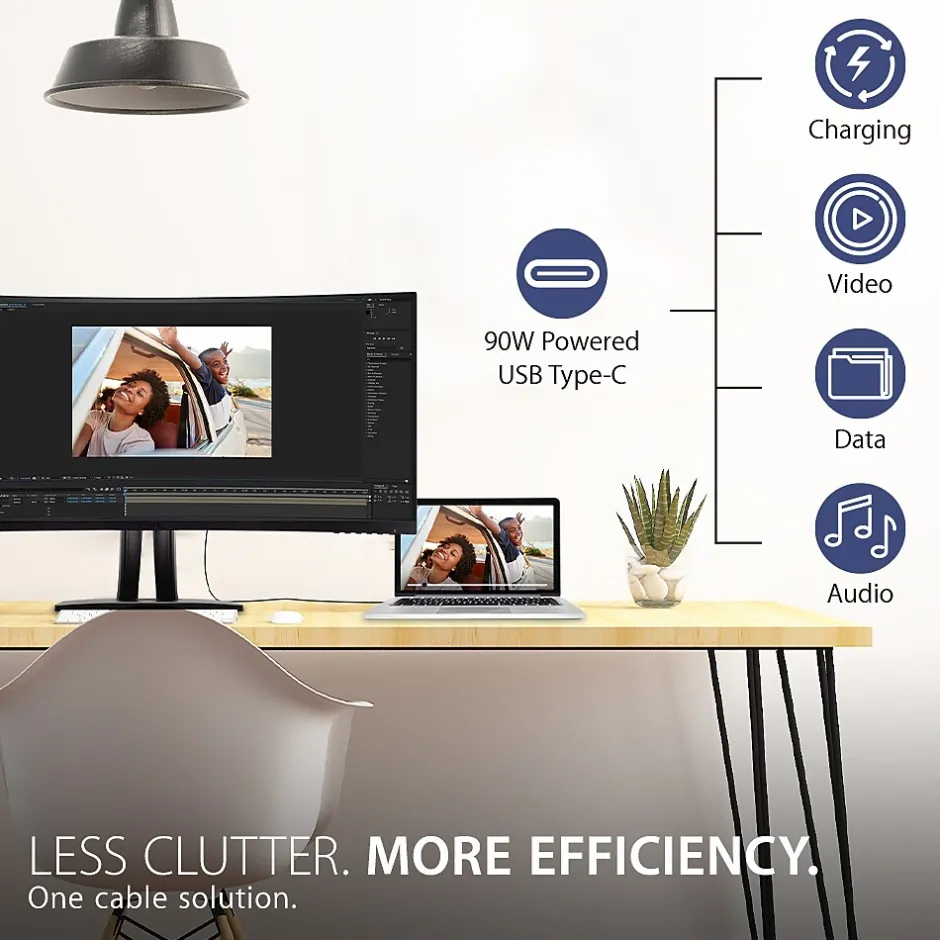 ViewSonic ColorPro 34" Curved 100 Hz LCD Monitor, Black (VP3481A)* Curved Monitors