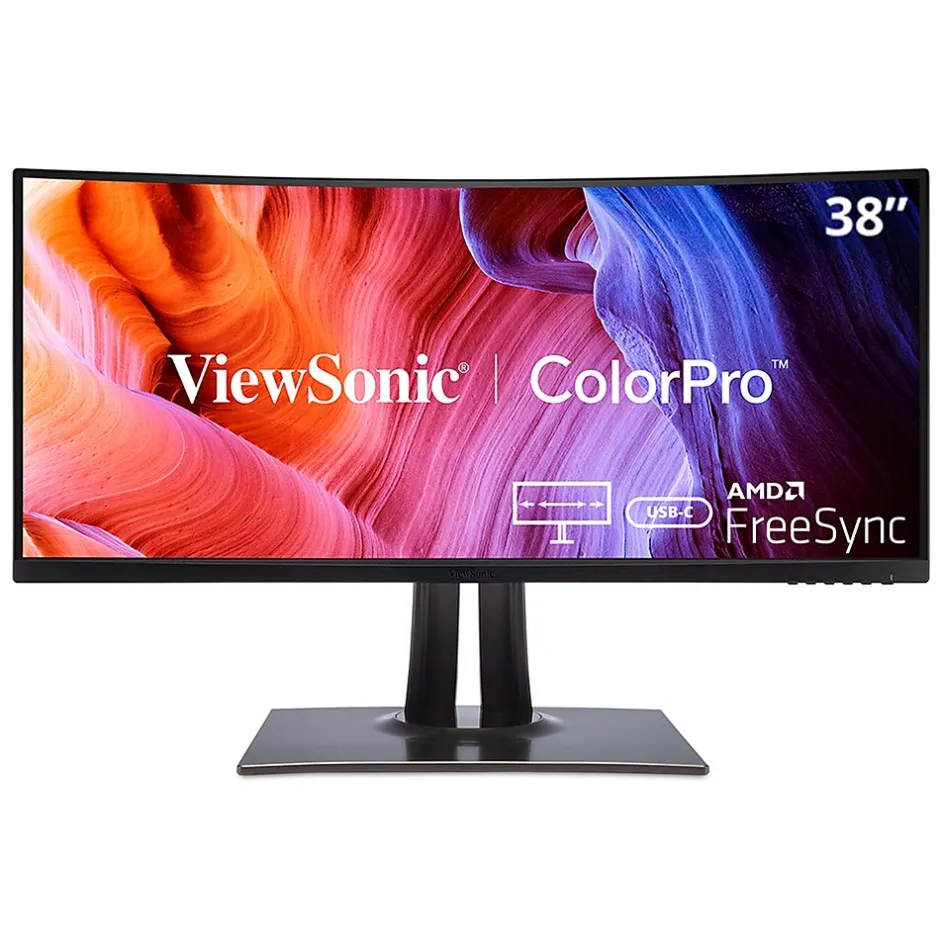 ViewSonic ColorPro 38" Curved 4K Ultra HD 60 Hz LED Monitor, Black (VP3881A)* Curved Monitors