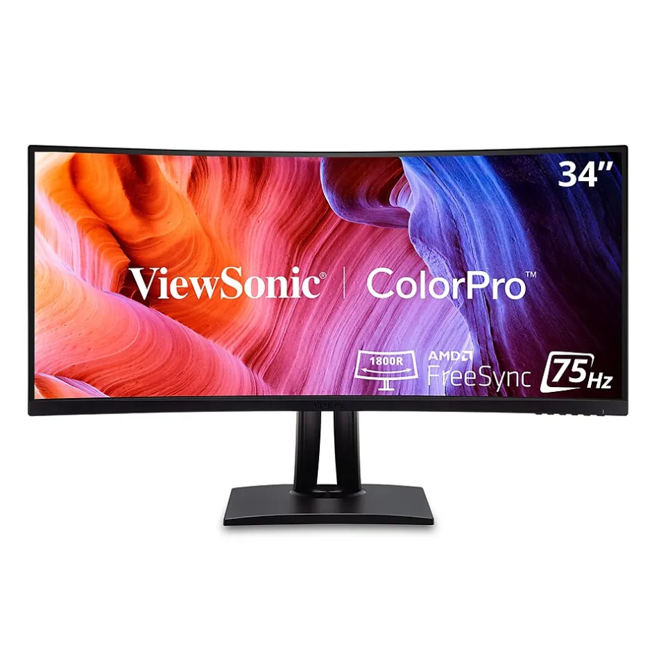 ViewSonic ColorPro 34" Curved 75Hz LED Monitor, Black (VP3456A)* Curved Monitors