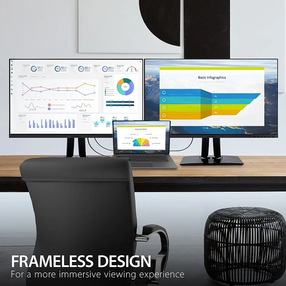 ViewSonic ColorPro 27" 60Hz LED Monitor, Black (VP2756-2K)* Flat Monitors