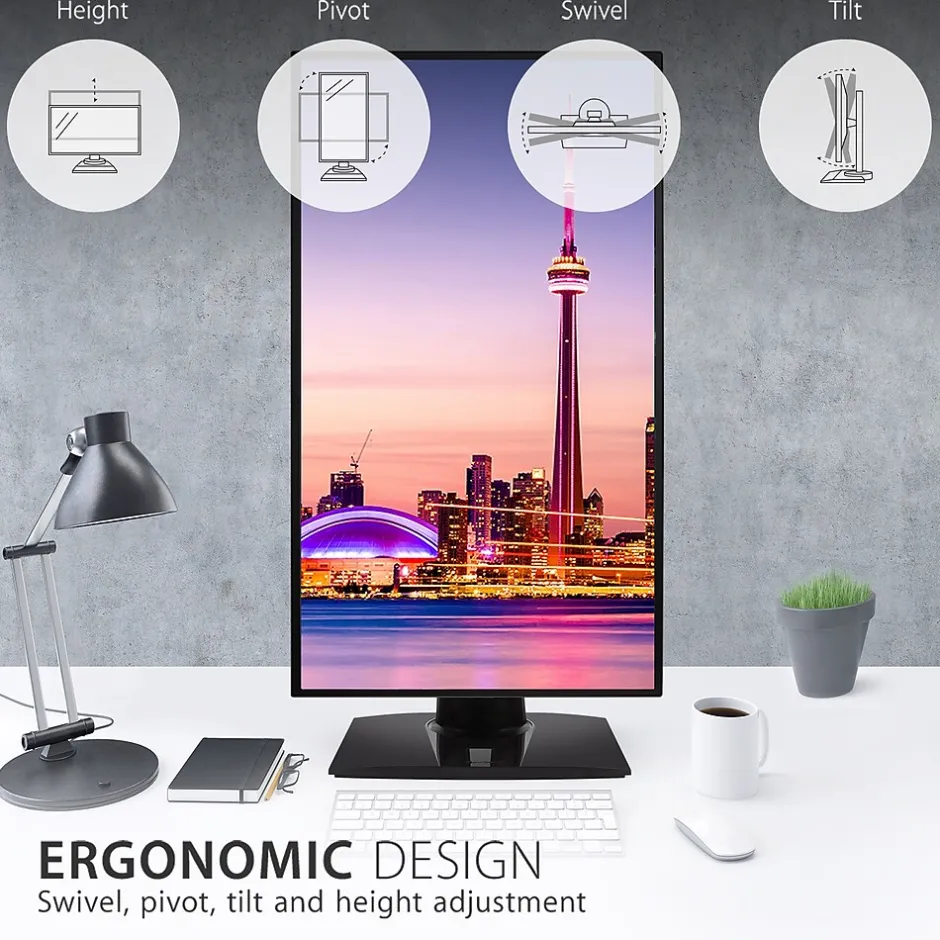 ViewSonic ColorPro 27" 4K Ultra HD 60Hz LED Monitor, Black (VP2768A-4K)* Flat Monitors