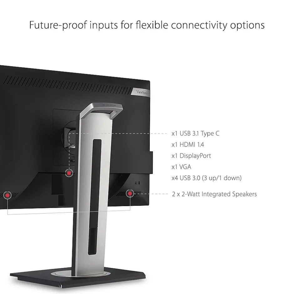 ViewSonic Ergonomic 27" 60Hz LCD Monitor, Black (VG2755-2K)* Gaming Monitors