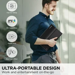 ViewSonic Portable 16" 60 Hz LED Monitor, Black (VA1655)* Flat Monitors