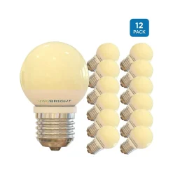 Light Bulbs<Viribright 3.2-Watt Soft White LED Globe Bulb, 12/Pack (74564)