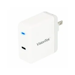VisionTek USB-C 30W Quick Charger, White (901282)