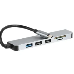 Usb Hubs<Vivitar Creator Series 6-Port USB-C Hub, Silver (VIVRW7320-NOC-STK-16)