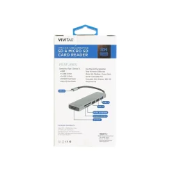 Usb Hubs<Vivitar Creator Series 6-Port USB-C Hub, Silver (VIVRW7320-NOC-STK-16)