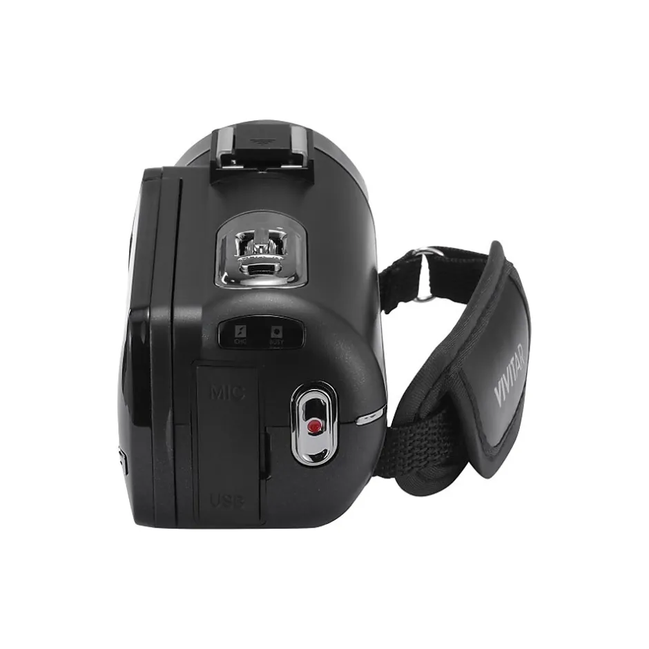 Cameras & Camcorders<Vivitar DVR E401 42MP 4K Digital Camcorder, Black (DVRE401-BLK-STK-4)
