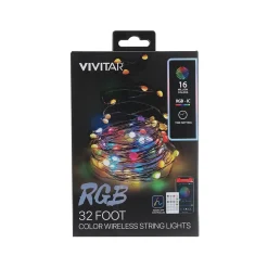 Smart Bulbs<Vivitar Smart RGB Wireless String Light, Multicolor (LBX1032100-NOC)