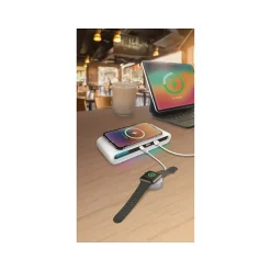 Vivitar Wireless Multi-Charger, USB-A/USB-C, White (PWR6006-WHT-T35-12)