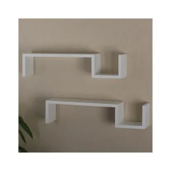 New MDF Wall-Mounted Shelf, 21.5", White, 2/Pack (VW161008W) Shelving