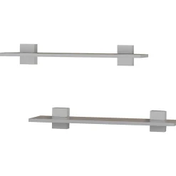 Online MDF Wall-Mounted Shelf, 22", White, 2/Pack (VW141023W) Shelving