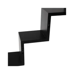 3-Shelf Wall-Mounted Ladder-Style Unit, 17.25", Black (VW161006B) Shelving